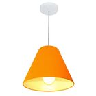 Lustre Pendente Cone Vivare Md-4028 Cúpula Em Tecido 25/30x12