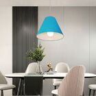 Lustre Pendente Cone Vivare Md-4028 Cúpula Em Tecido 25/30x12