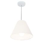 Lustre Pendente Cone Vivare Md-4028 Cúpula Em Tecido 25/30x12