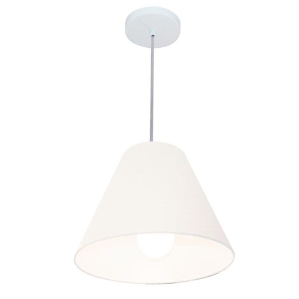 Lustre Pendente Cone Vivare Md-4028 Cúpula Em Tecido 25/30x12