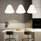 Lustre Pendente Cone Vivare Md-4028 Cúpula Em Tecido 25/30x12