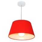 Lustre Pendente Cone Vivare Md-4039 Cúpula Em Tecido 21/40x30