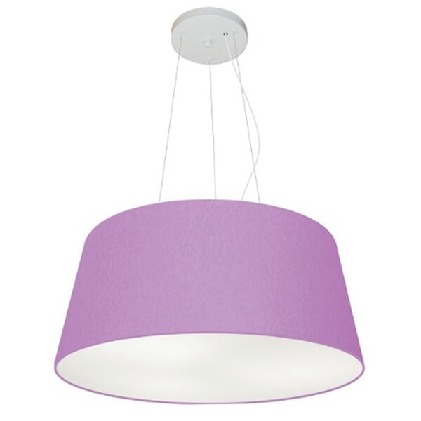 Lustre Pendente Cone Vivare Md-4048 Cúpula Em Tecido 21/50x40