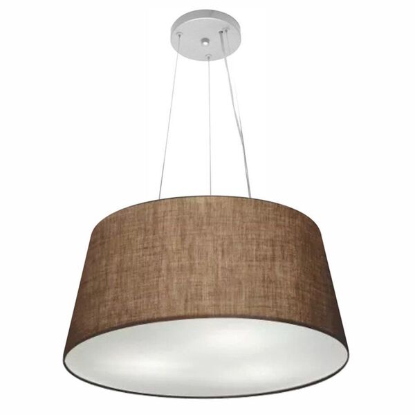 Lustre Pendente Cone Vivare Md-4048 Cúpula Em Tecido 21/50x40
