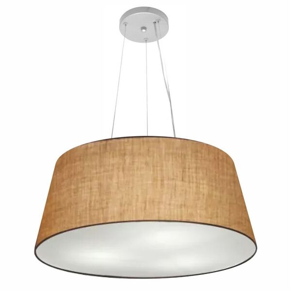 Lustre Pendente Cone Vivare Md-4062 Cúpula Em Tecido 25/60x50