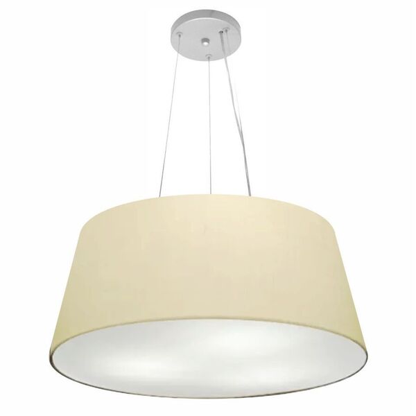 Lustre Pendente Cone Vivare Md-4062 Cúpula Em Tecido 25/60x50