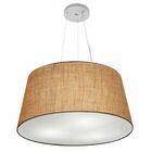 Lustre Pendente Cone Vivare Md-4063 Cúpula Em Tecido 30/60x50