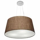 Lustre Pendente Cone Vivare Md-4063 Cúpula Em Tecido 30/60x50