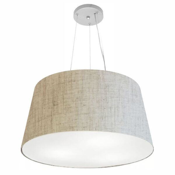 Lustre Pendente Cone Vivare Md-4063 Cúpula Em Tecido 30/60x50