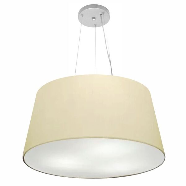 Lustre Pendente Cone Vivare Md-4063 Cúpula Em Tecido 30/60x50