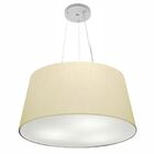 Lustre Pendente Cone Vivare Md-4063 Cúpula Em Tecido 30/60x50