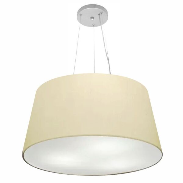 Lustre Pendente Cone Vivare Md-4063 Cúpula Em Tecido 30/60x50