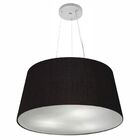 Lustre Pendente Cone Vivare Md-4063 Cúpula Em Tecido 30/60x50