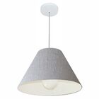 Lustre Pendente Cone Vivare Md-4078 Cúpula Em Tecido 25/40x15