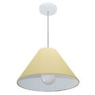Lustre Pendente Cone Vivare Md-4078 Cúpula Em Tecido 25/40x15