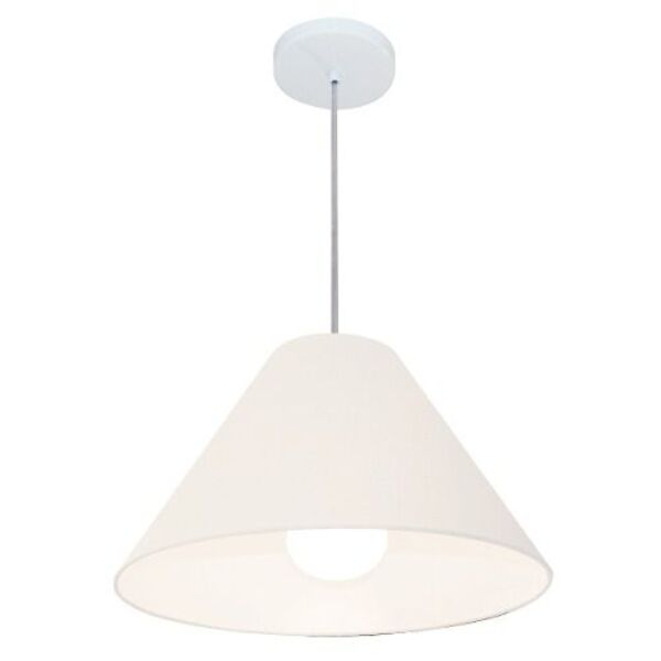 Lustre Pendente Cone Vivare Md-4078 Cúpula Em Tecido 25/40x15