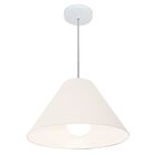 Lustre Pendente Cone Vivare Md-4078 Cúpula Em Tecido 25/40x15