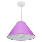 Lustre Pendente Cone Vivare Md-4078 Cúpula Em Tecido 25/40x15
