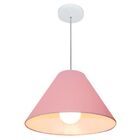 Lustre Pendente Cone Vivare Md-4078 Cúpula Em Tecido 25/40x15