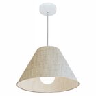 Lustre Pendente Cone Vivare Md-4078 Cúpula Em Tecido 25/40x15