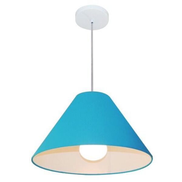 Lustre Pendente Cone Vivare Md-4078 Cúpula Em Tecido 25/40x15