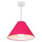 Lustre Pendente Cone Vivare Md-4078 Cúpula Em Tecido 25/40x15