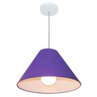 Lustre Pendente Cone Vivare Md-4078 Cúpula Em Tecido 25/40x15