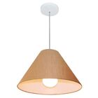 Lustre Pendente Cone Vivare Md-4078 Cúpula Em Tecido 25/40x15
