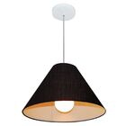 Lustre Pendente Cone Vivare Md-4078 Cúpula Em Tecido 25/40x15