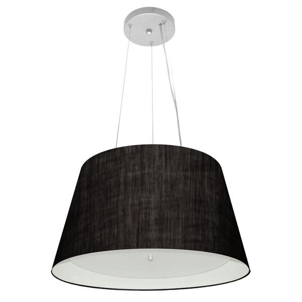 Lustre Pendente Cone Vivare Md-4119 Cúpula Em Tecido 21x40x30