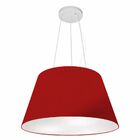 Lustre Pendente Cone Vivare Md-4141 Cúpula Em Tecido 30/50x35