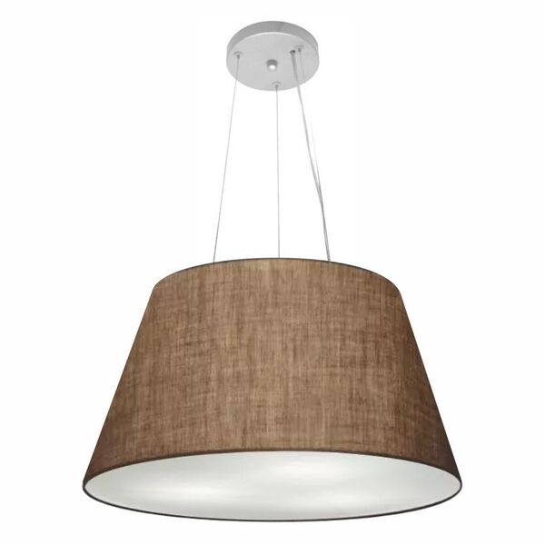 Lustre Pendente Cone Vivare Md-4141 Cúpula Em Tecido 30/50x35