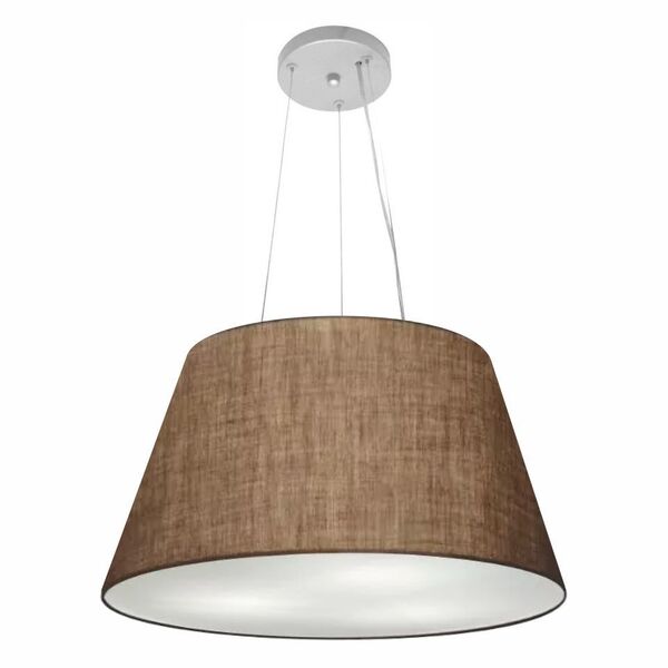 Lustre Pendente Cone Vivare Md-4141 Cúpula Em Tecido 30/50x35