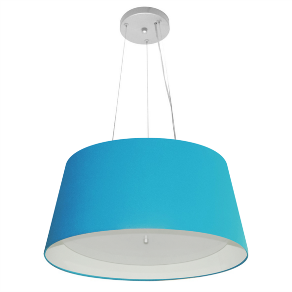 Lustre Pendente Cone Vivare Md-4144 Cúpula Forrada Em Tecido