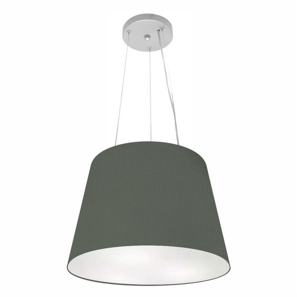 Lustre Pendente Cone Vivare Md-4152 Cúpula Em Tecido 30/40x30