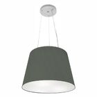 Lustre Pendente Cone Vivare Md-4152 Cúpula Em Tecido 30/40x30