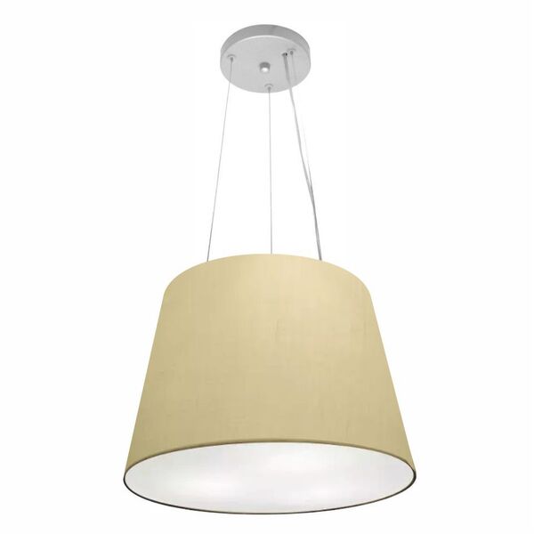 Lustre Pendente Cone Vivare Md-4152 Cúpula Em Tecido 30/40x30
