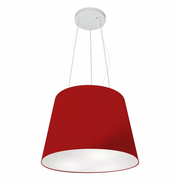 Lustre Pendente Cone Vivare Md-4152 Cúpula Em Tecido 30/40x30