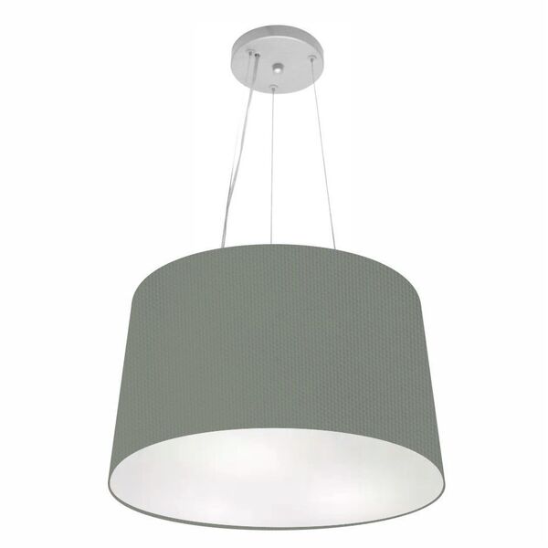 Lustre Pendente Cone Vivare Md-4153 Cúpula Em Tecido 30/45x40