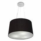 Lustre Pendente Cone Vivare Md-4153 Cúpula Em Tecido 30/45x40