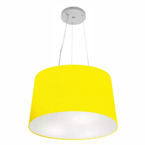 Lustre Pendente Cone Vivare Md-4153 Cúpula Em Tecido 30/45x40
