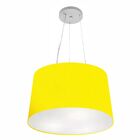 Lustre Pendente Cone Vivare Md-4153 Cúpula Em Tecido 30/45x40