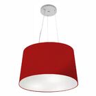 Lustre Pendente Cone Vivare Md-4153 Cúpula Em Tecido 30/45x40