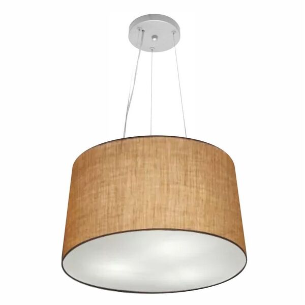 Lustre Pendente Cone Vivare Md-4153 Cúpula Em Tecido 30/45x40