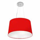 Lustre Pendente Cone Vivare Md-4153 Cúpula Em Tecido 30/45x40