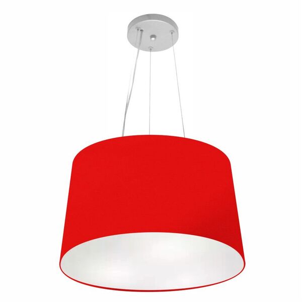Lustre Pendente Cone Vivare Md-4153 Cúpula Em Tecido 30/45x40