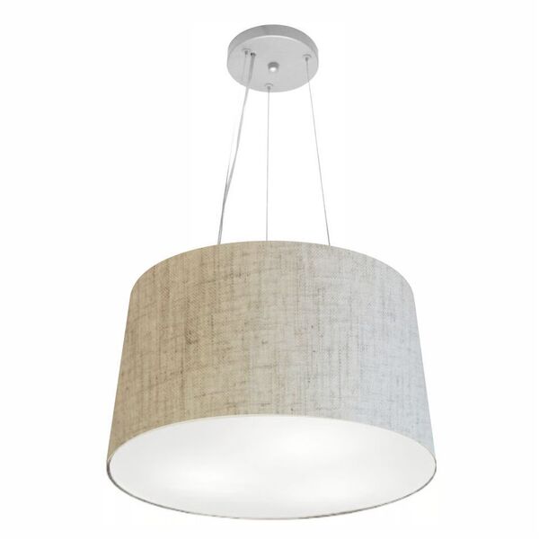 Lustre Pendente Cone Vivare Md-4153 Cúpula Em Tecido 30/45x40