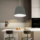 Lustre Pendente Cone Vivare Md-4155 Cúpula Em Tecido 30/40x30