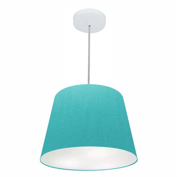 Lustre Pendente Cone Vivare Md-4155 Cúpula Em Tecido 30/40x30