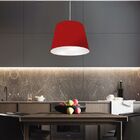 Lustre Pendente Cone Vivare Md-4155 Cúpula Em Tecido 30/40x30